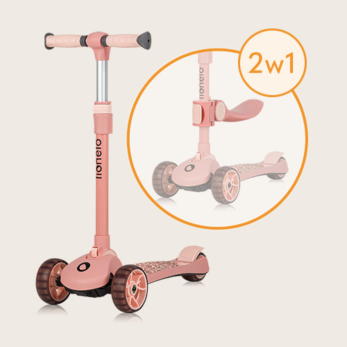 lionelo Franky Pink Rose — 2-in-1-Balance-Roller